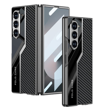 Electroplating Leather Shockproof Phone Case With Screen Protector For Galaxy Z Fold 7/6