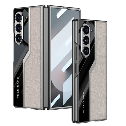 SPORTS DESIGN | Electroplating Leather Shockproof Phone Case With Screen Protector For Samsung Galaxy Z Fold6