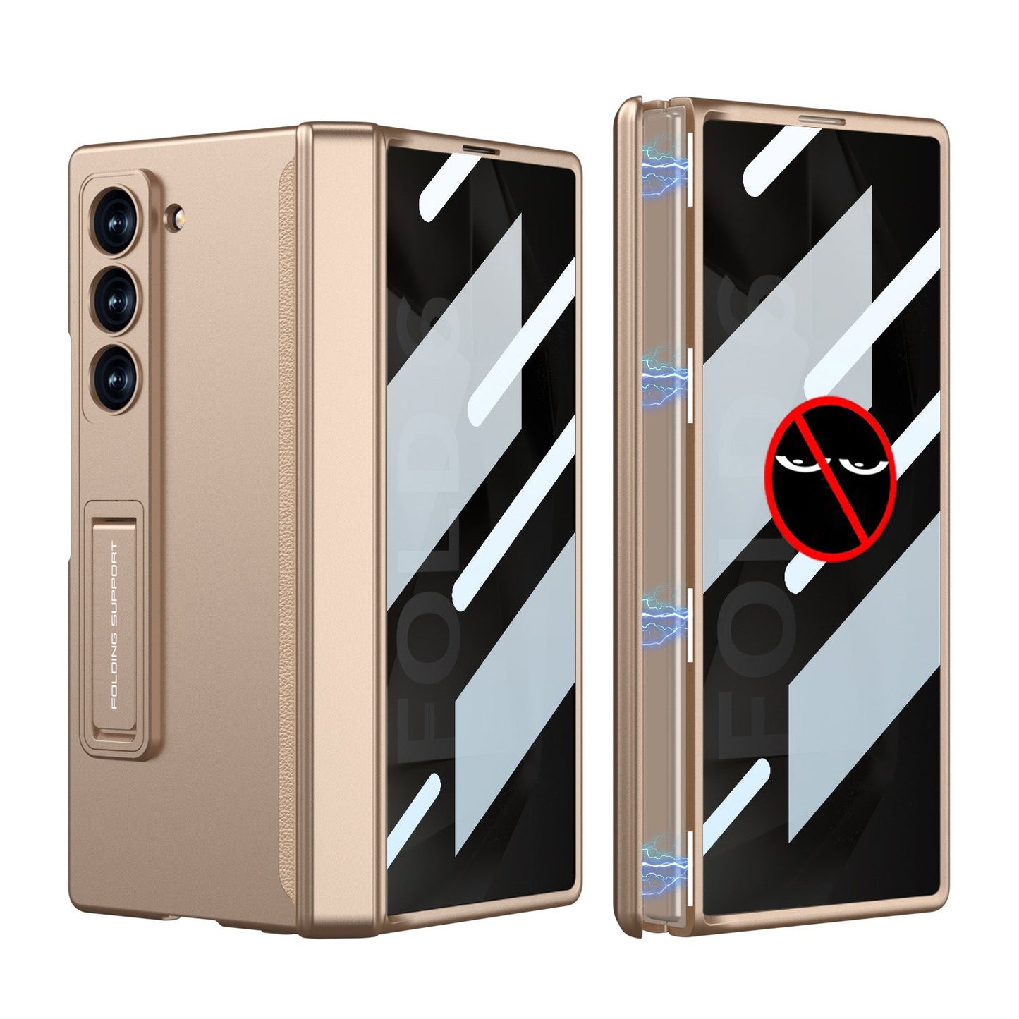 Magnetic Hinge Bracket Shockproof Phone Case With Anti-peeping Back Screen Protector For Samsung Galaxy Z Fold6