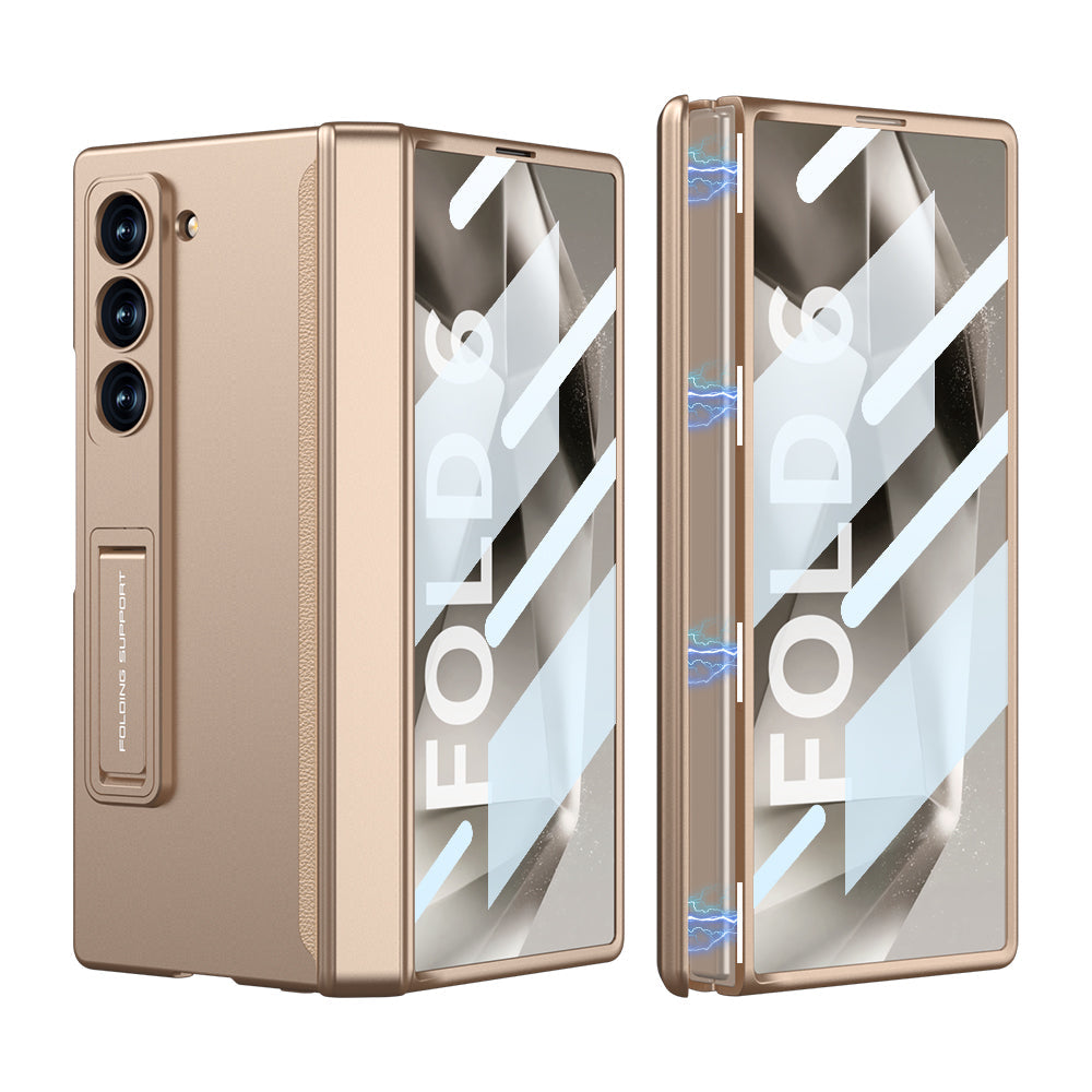 Magnetic Hinge Hidden Bracket All-included Case With Back Screen Protector For Galaxy Z Fold 7/6/5/4/3