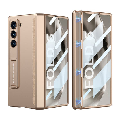 Magnetic Hinge Hidden Bracket All-included Case With Back Screen Protector For Galaxy Z Fold 7/6/5/4/3