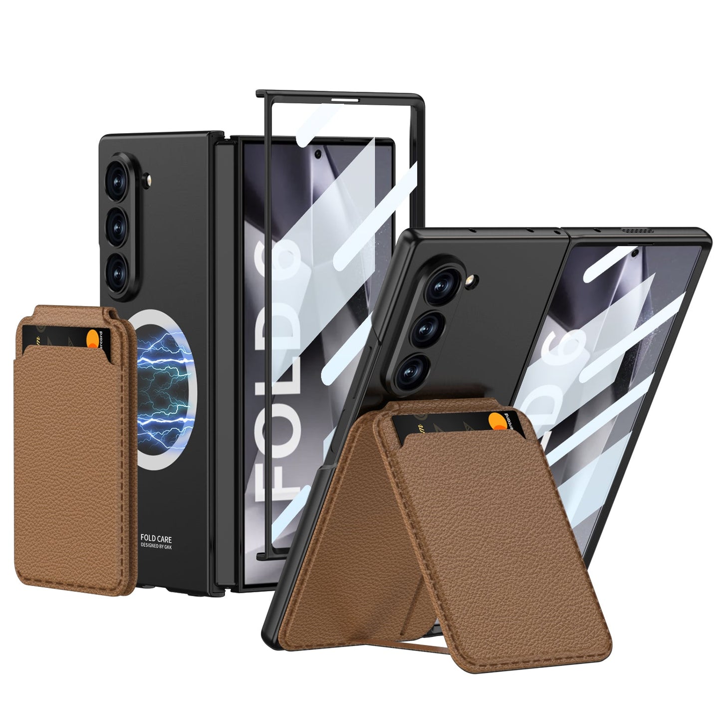 Magnetic Card Holder Shockproof Phone Case With Screen Protector For Samsung Galaxy Z Fold6