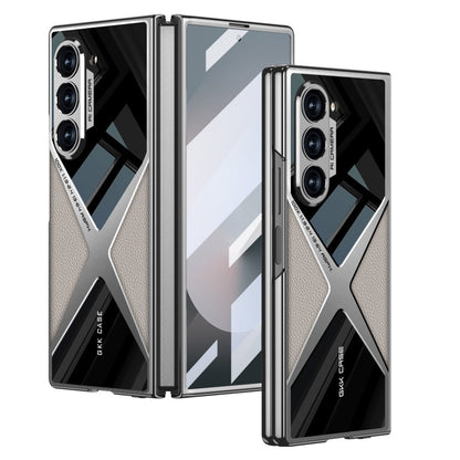 Electroplating Leather Shockproof Phone Case With Screen Protector For Galaxy Z Fold 7/6