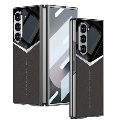 Electroplating Leather Shockproof Phone Case With Screen Protector For Galaxy Z Fold 7/6
