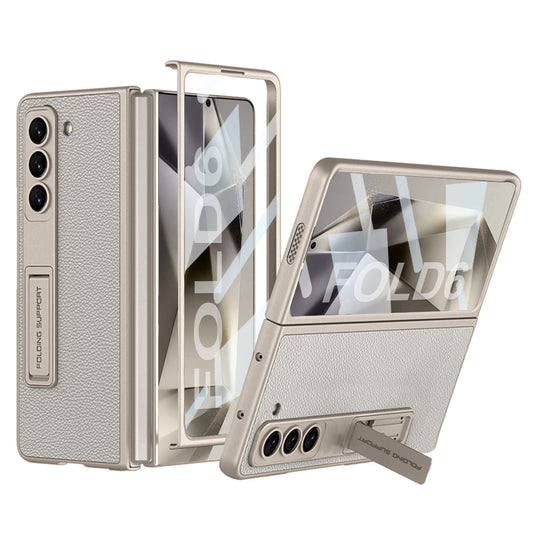 Luxury Leather Shockproof Phone Case With Screen Protector For Samsung Galaxy Z Fold6