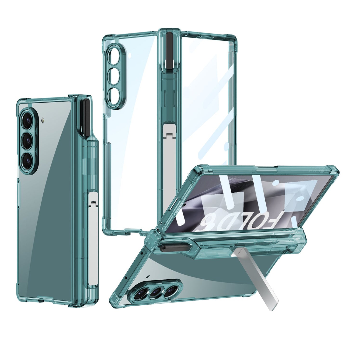 Transparent Shockproof Phone Case With Screen Protector & Pen Box For Samsung Galaxy Z Fold6