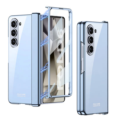 Transparent Magnetic Hinge Shockproof Phone Case With Screen Protector For Samsung Galaxy Z Fold6