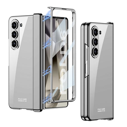 Transparent Magnetic Hinge Shockproof Phone Case With Screen Protector For Samsung Galaxy Z Fold6