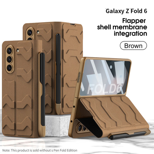 Luxurious Leather Cover Shockproof Phone Case With Screen Protector and Pen Slot For Samsung Galaxy Z Fold6