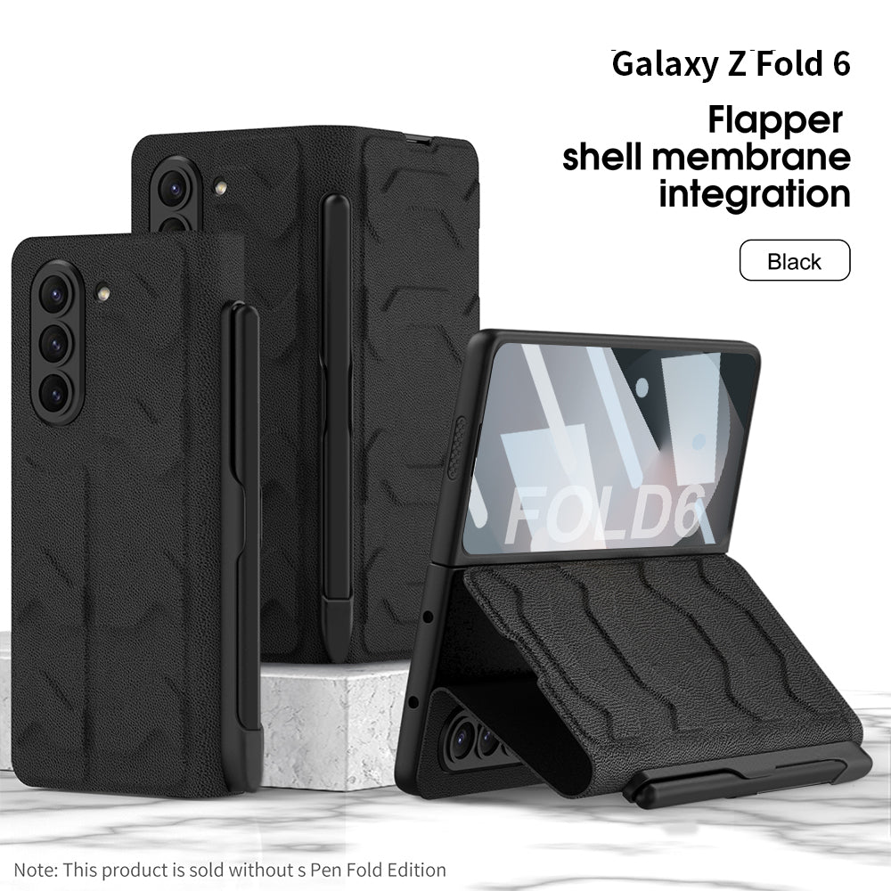 Luxurious Leather Cover Shockproof Phone Case With Screen Protector and Pen Slot For Samsung Galaxy Z Fold6