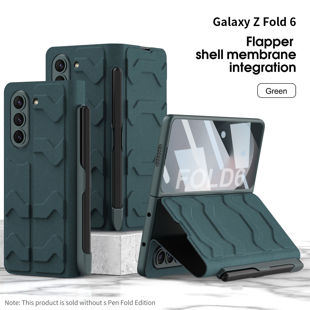 Luxurious Leather Cover Shockproof Phone Case With Screen Protector and Pen Slot For Samsung Galaxy Z Fold6