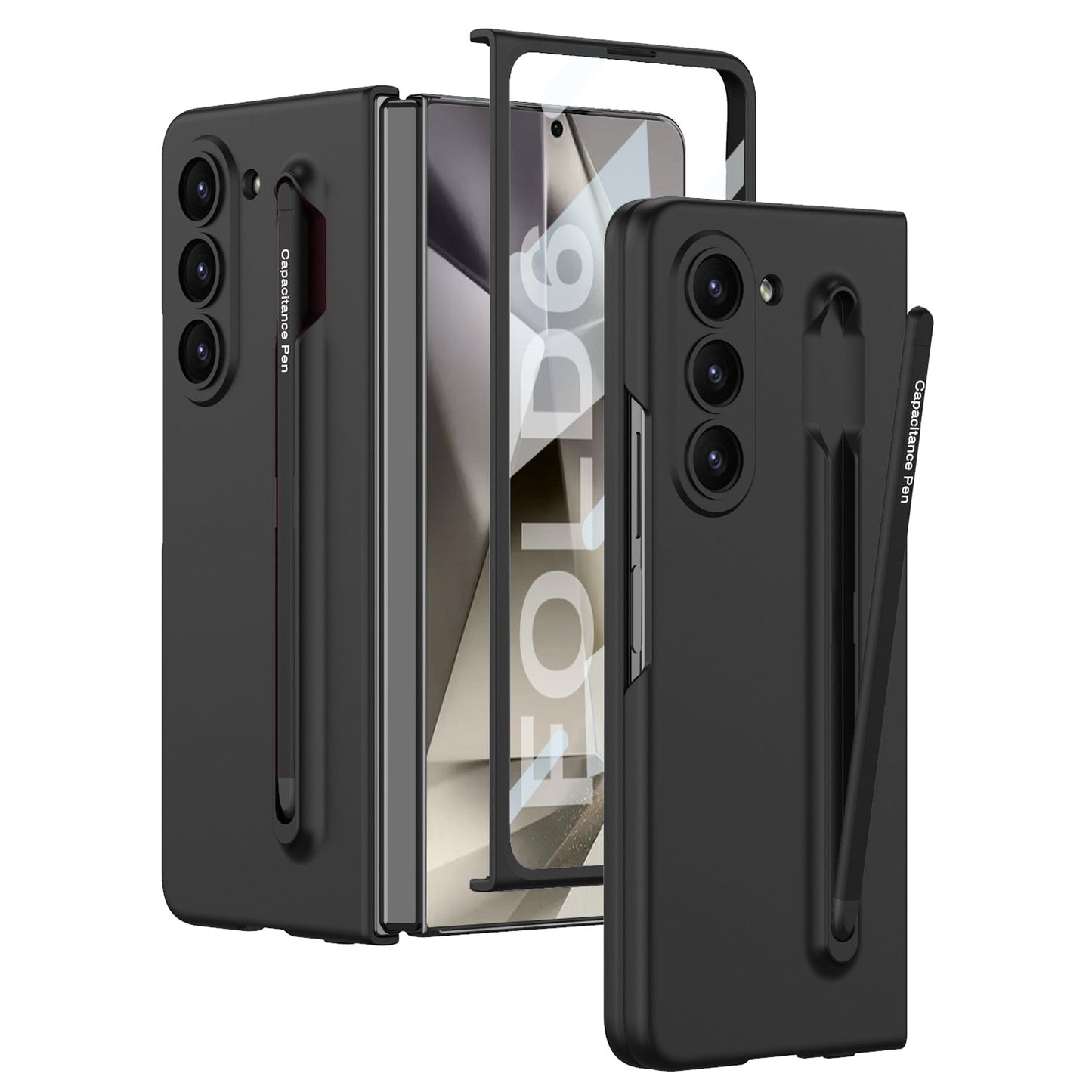 Shockproof Phone Case With Pen Tray Shell and Film For Samsung Galaxy Z Fold 6