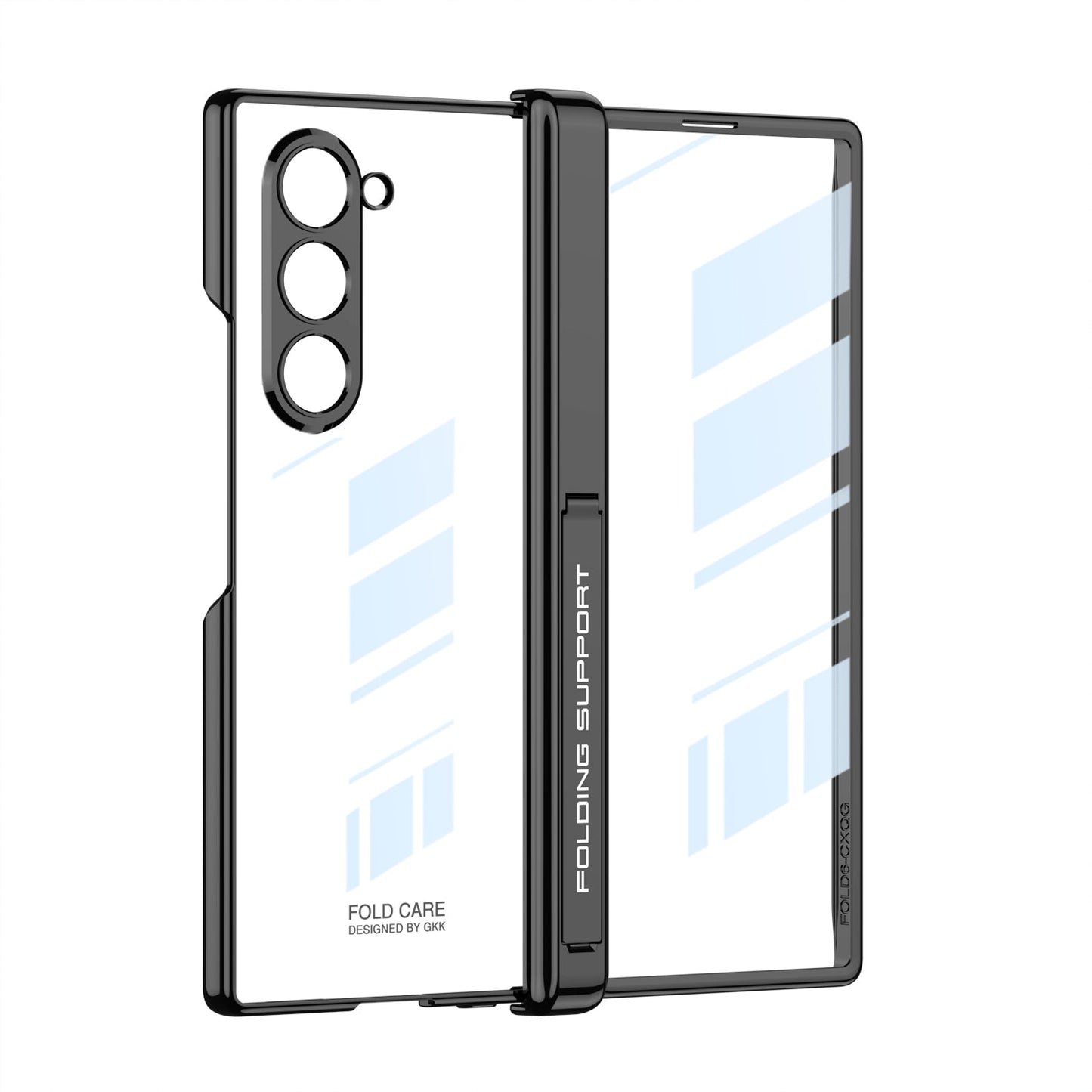 Transparent Magnetic Hinge Bracket Shockproof Phone Case With Screen Protector For Samsung Galaxy Z Fold6