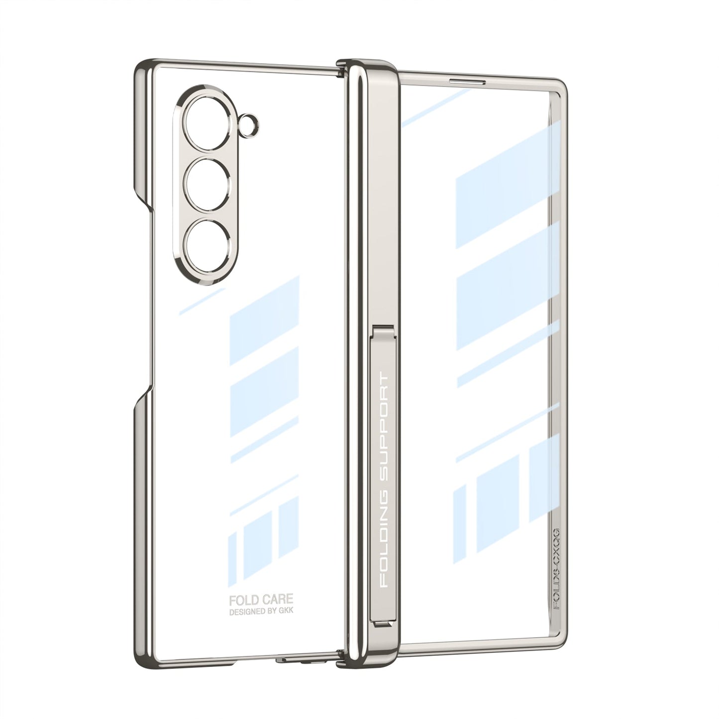 Transparent Magnetic Hinge Bracket Shockproof Phone Case With Screen Protector For Samsung Galaxy Z Fold6