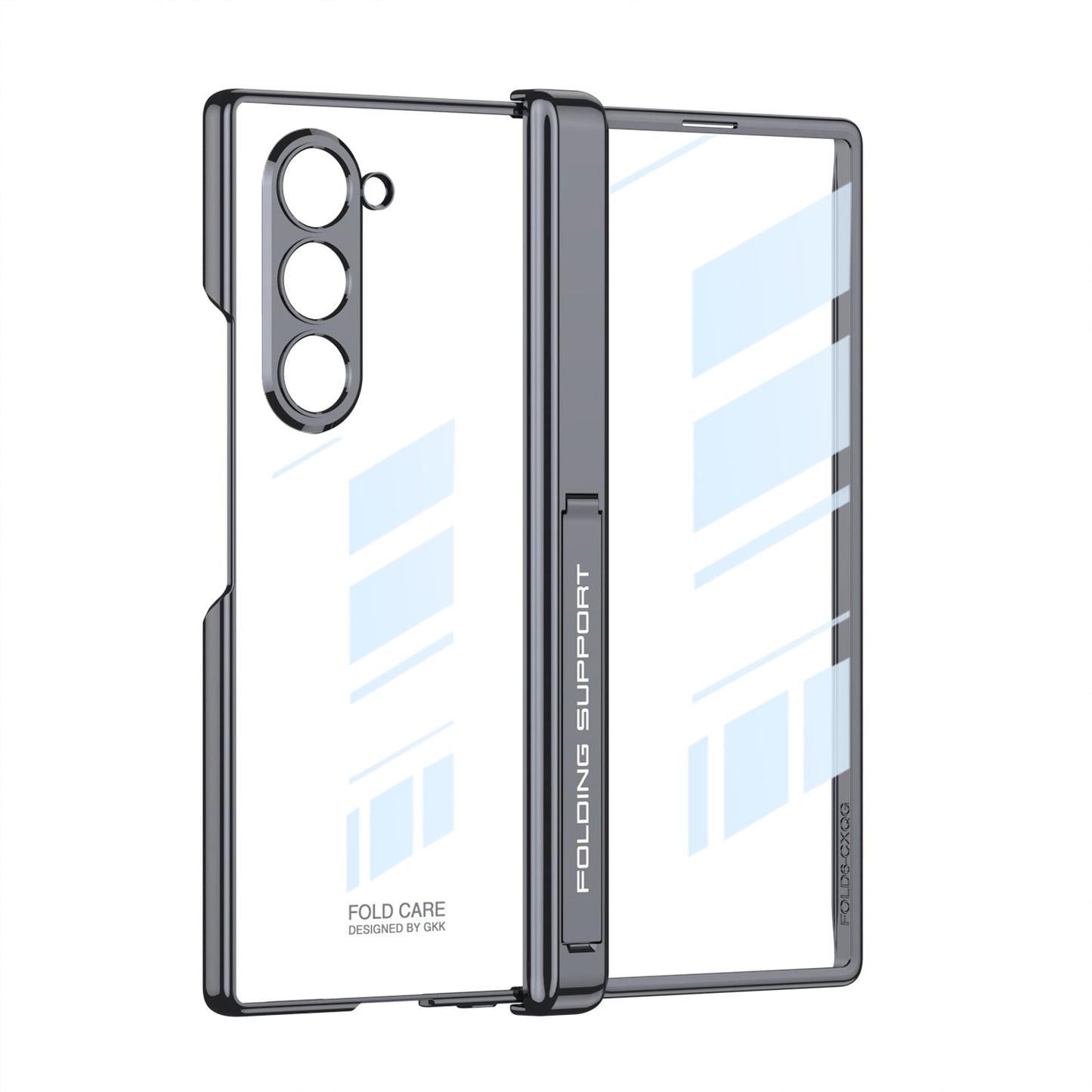 Transparent Magnetic Hinge Bracket Shockproof Phone Case With Screen Protector For Samsung Galaxy Z Fold6