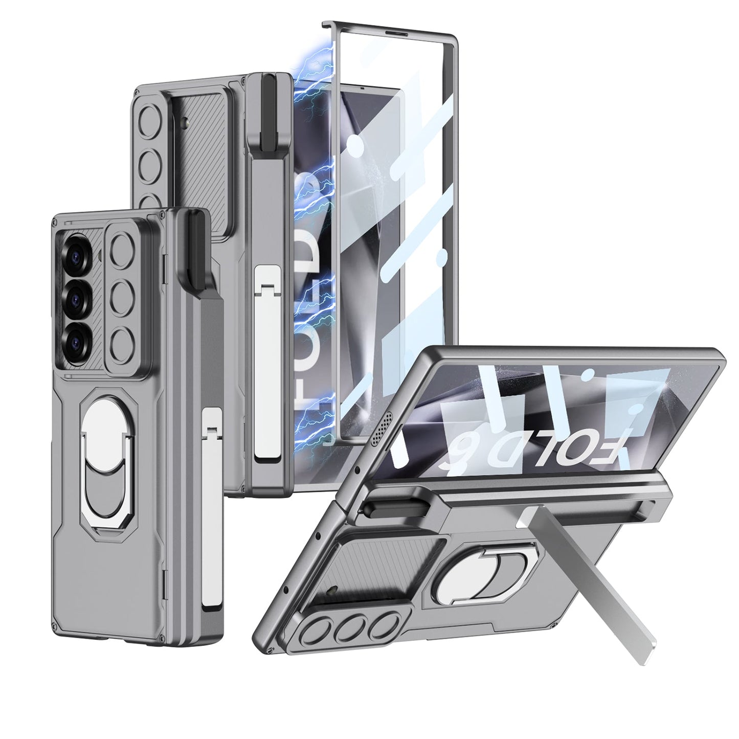 Magnetic Armor Lens Protective Shockproof Phone Case With Screen Protector For Samsung Galaxy Z Fold6