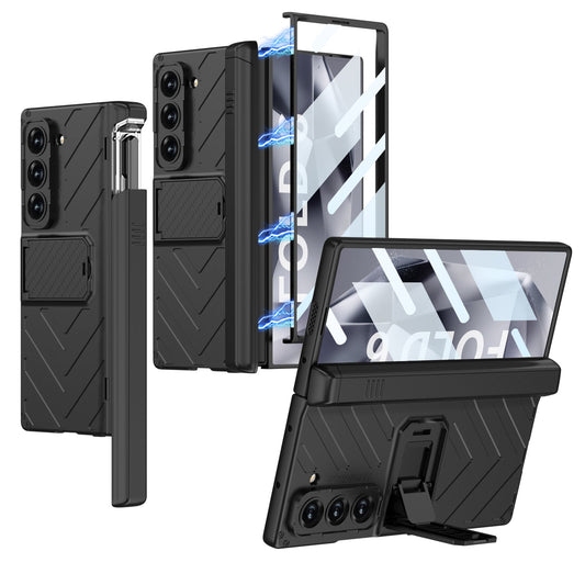 Armor Magnetic Hinge Pen Box Shockproof Phone Case With Screen Protector For Samsung Galaxy Z Fold6