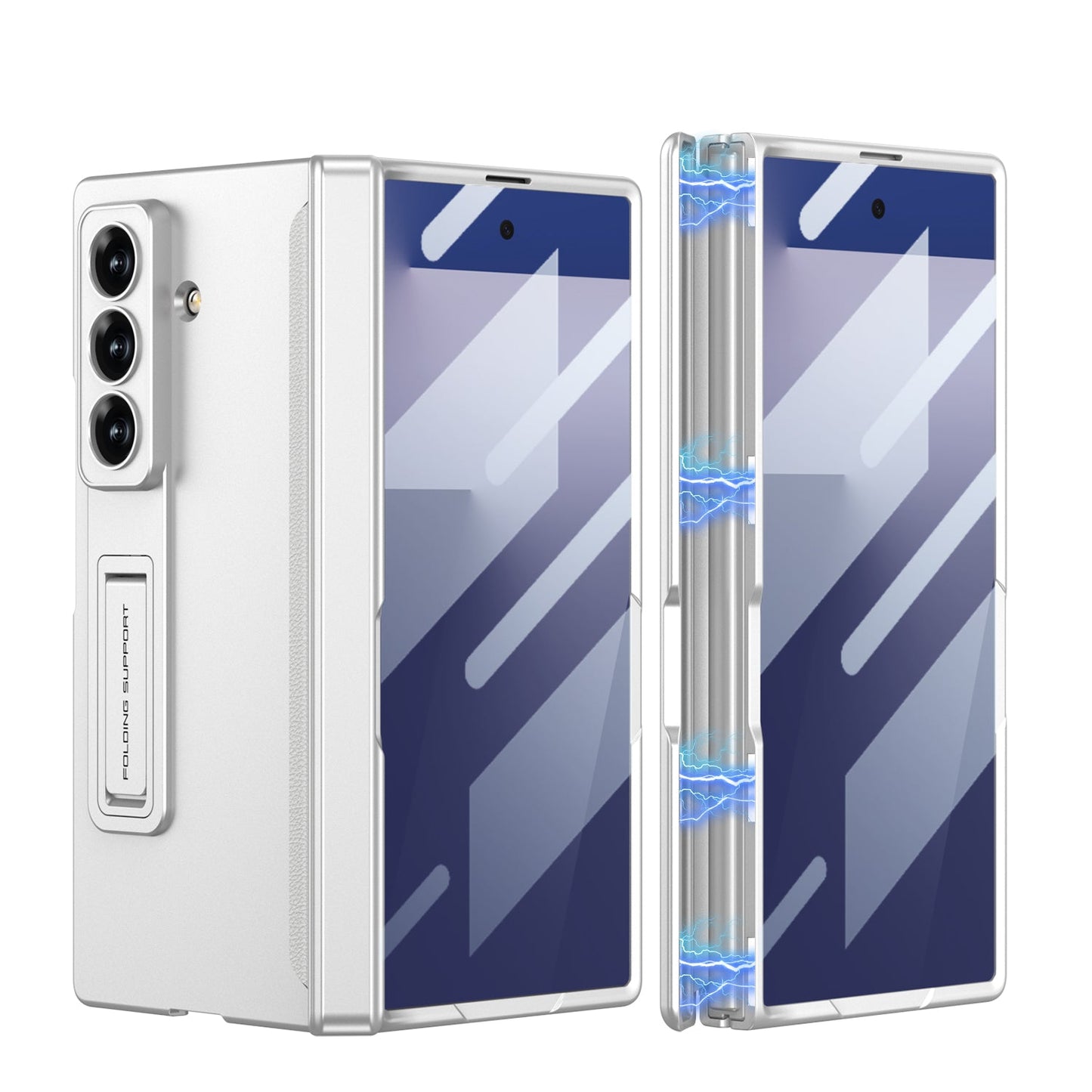 Magnetic Hinge Hidden Bracket All-included Case With Back Screen Protector For Galaxy Z Fold 7/6/5/4/3