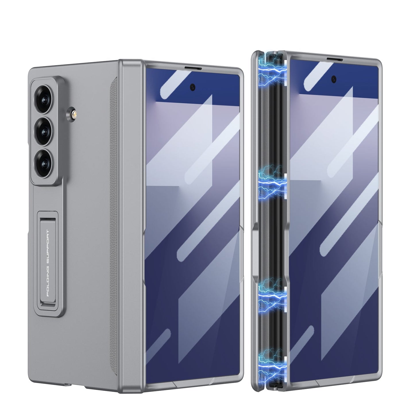 Magnetic Hinge Hidden Bracket All-included Case With Back Screen Protector For Galaxy Z Fold 7/6/5/4/3