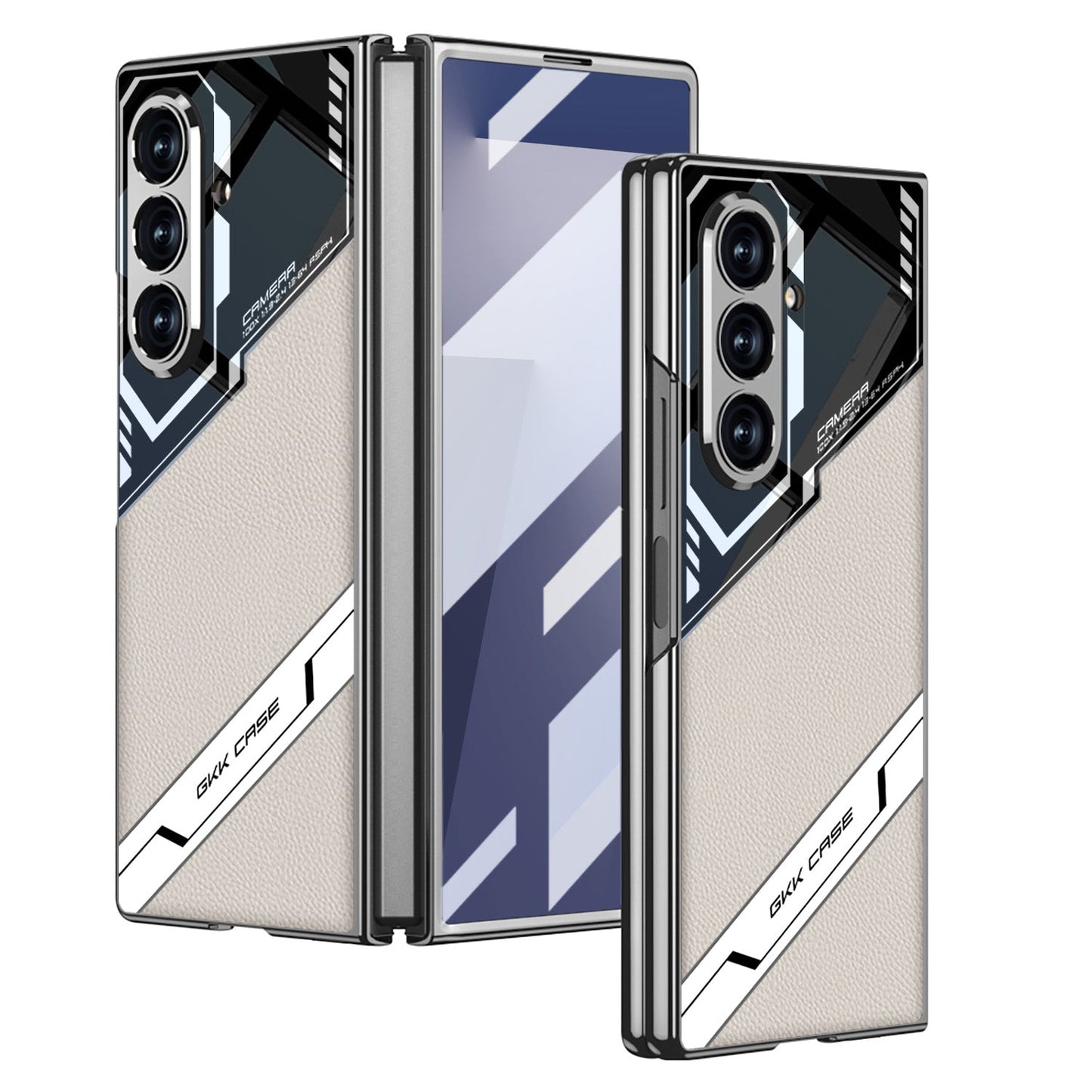 Electroplating Leather Shockproof Phone Case With Screen Protector For Galaxy Z Fold 7/6