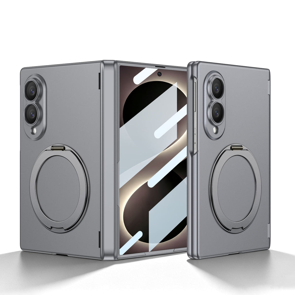Luxurious Magnetic Ring Holder Phone Case For Galaxy Z Fold7 Fold8 Wide Ultra