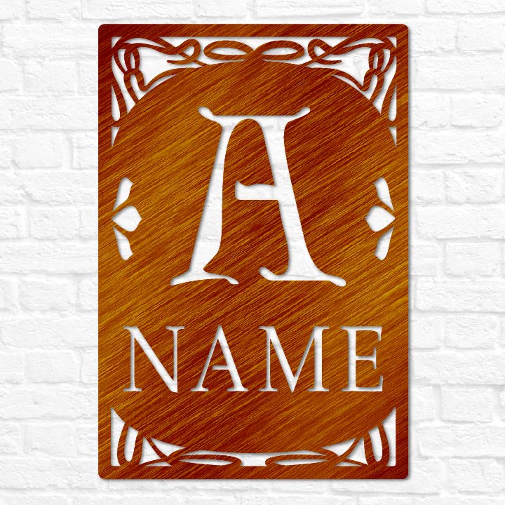 Art Nouveau Letter Name Sign