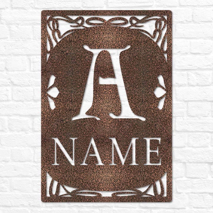 Art Nouveau Letter Name Sign