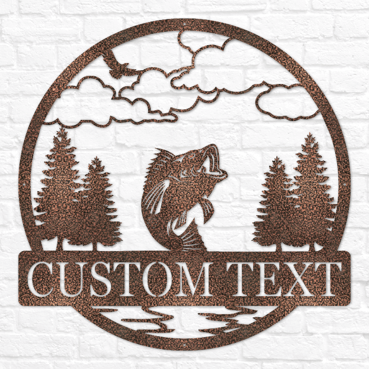 Bass Fish Outdoor Monogram