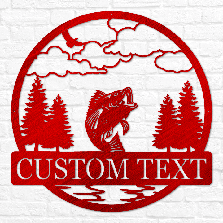 Bass Fish Outdoor Monogram