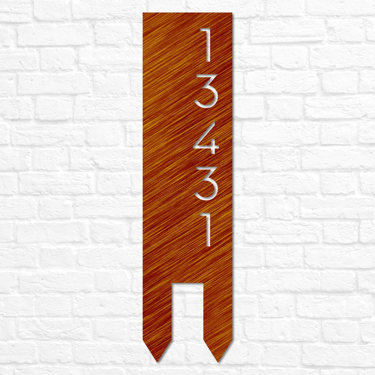 Vertical Yard Address Sign