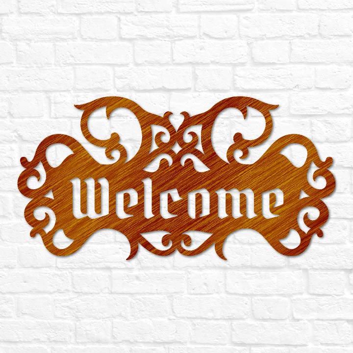 Gothic Welcome Doorplate