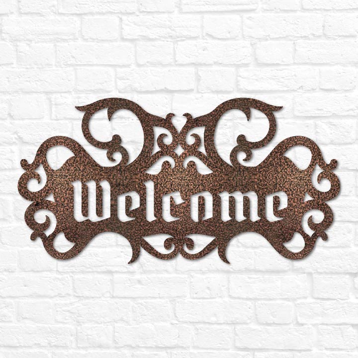 Gothic Welcome Doorplate
