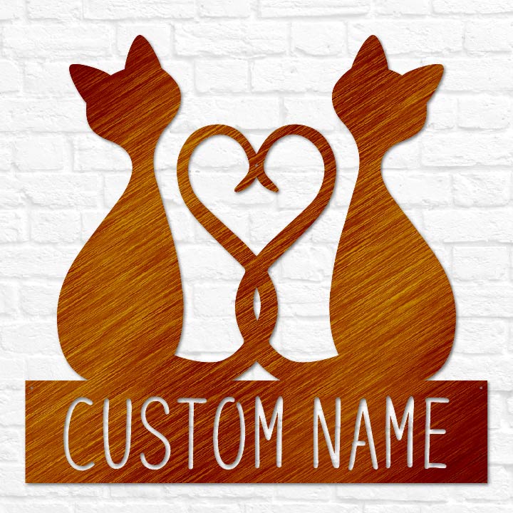 Two Cat Heart Monogram