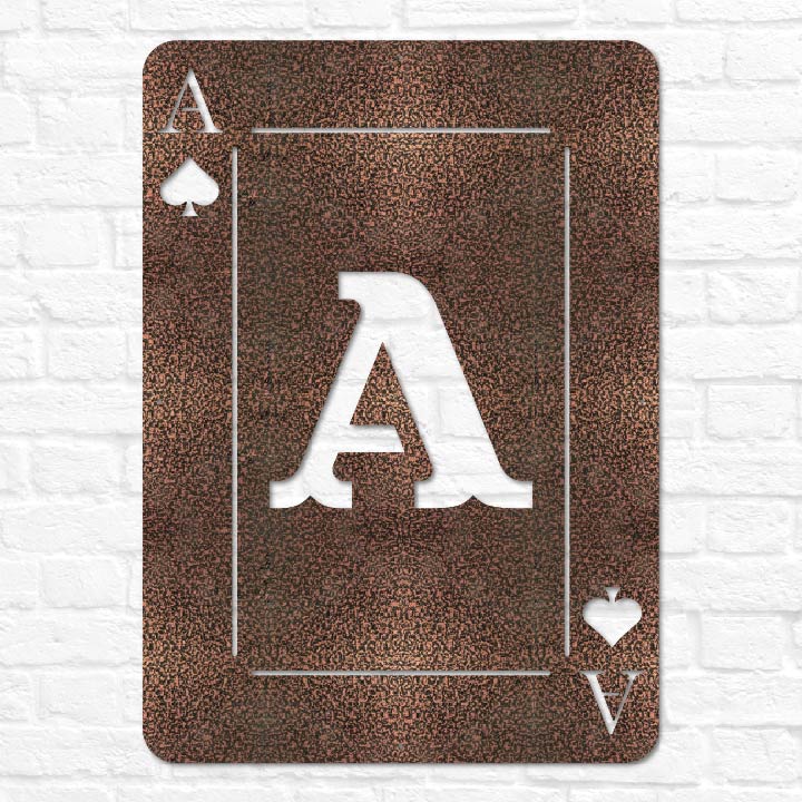 Playing Card Letter Monogram