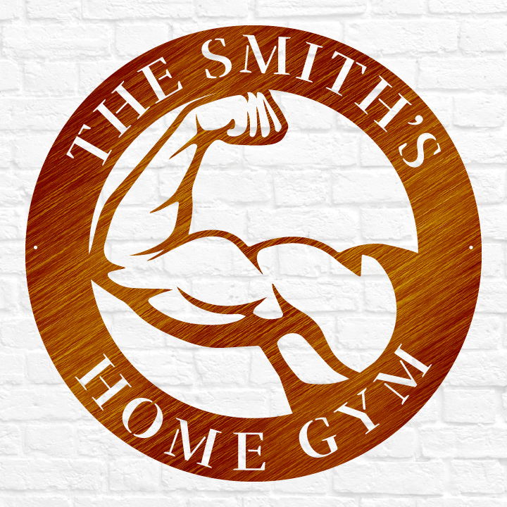 Flexing Bicep Gym Sign