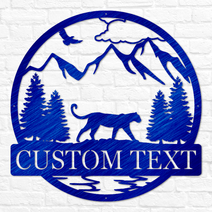 Cougar Mountain Lion Outdoor Monogram