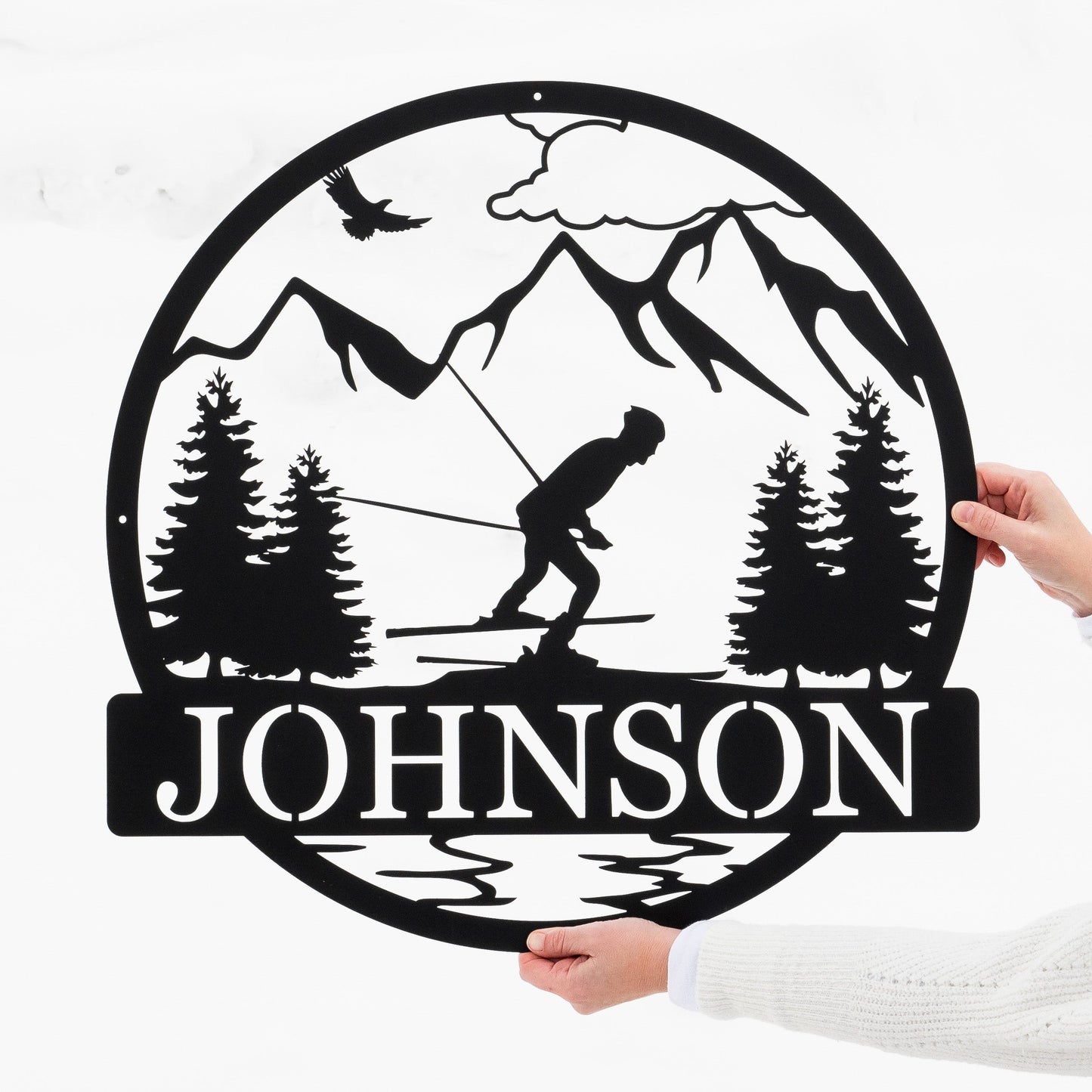 Downhill Skiing Outdoor Monogram