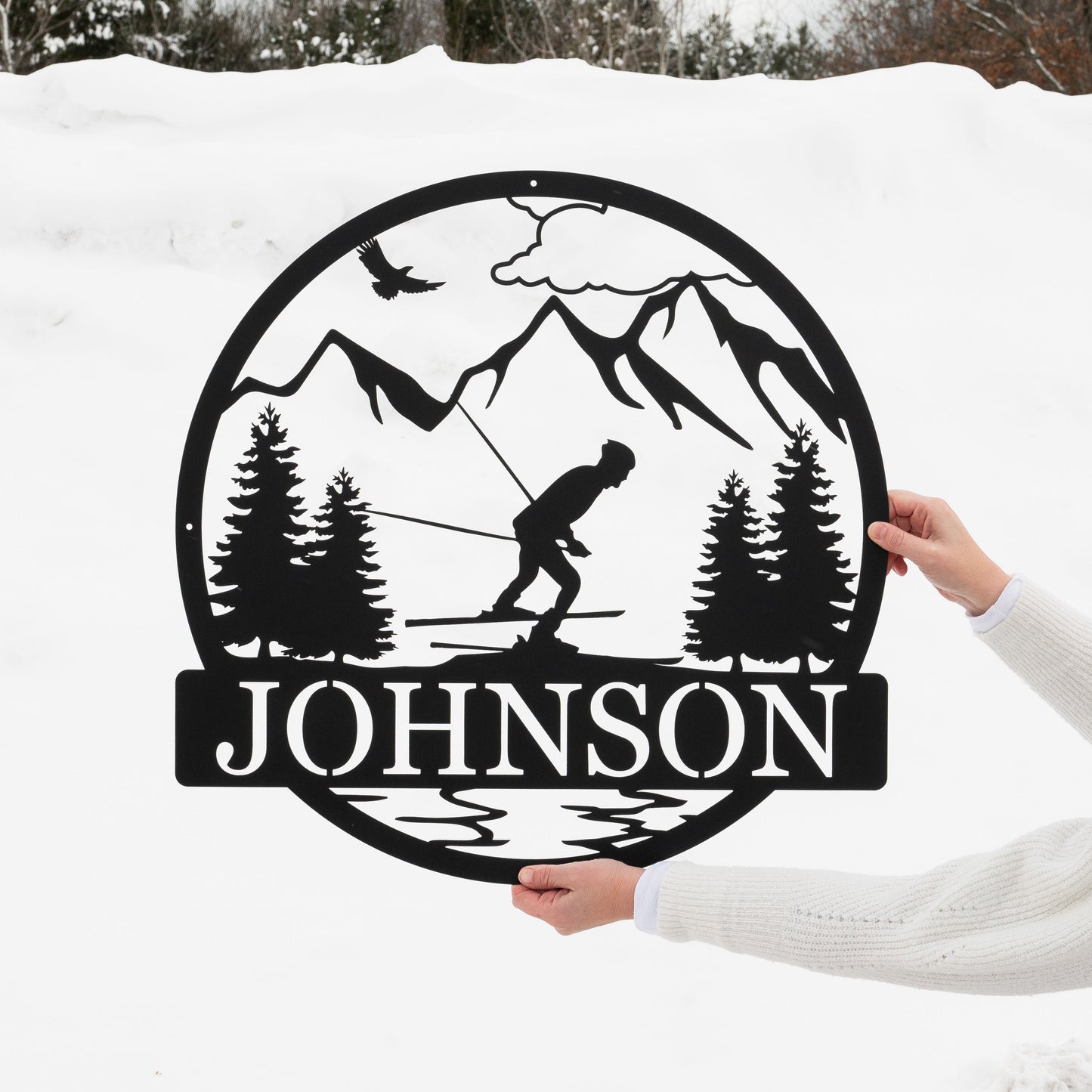 Downhill Skiing Outdoor Monogram