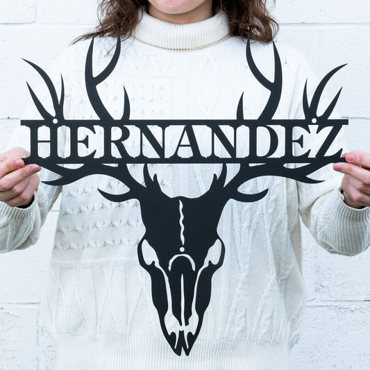 Deer Skull Antler Monogram