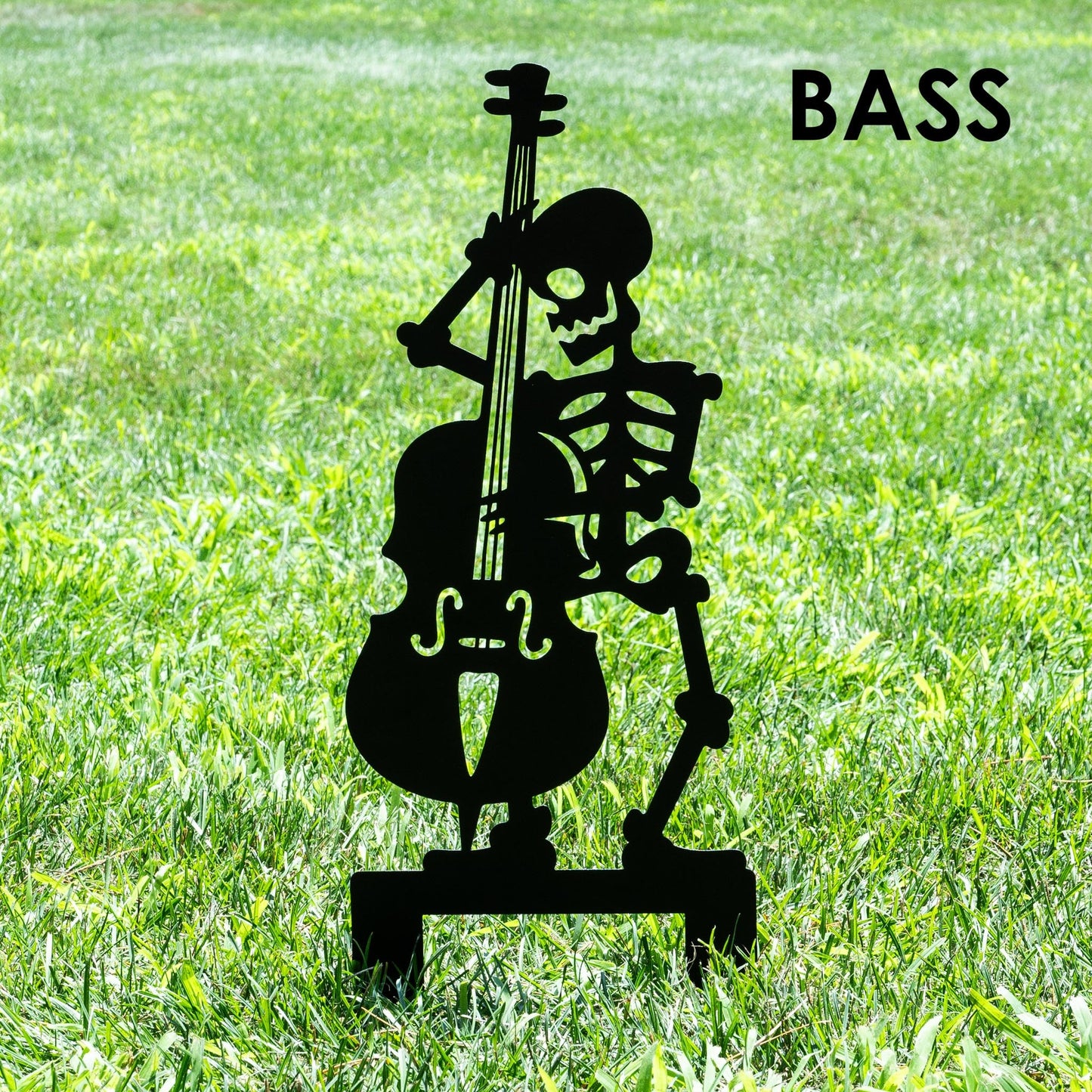 Halloween Musician Skeleton Yard Stakes