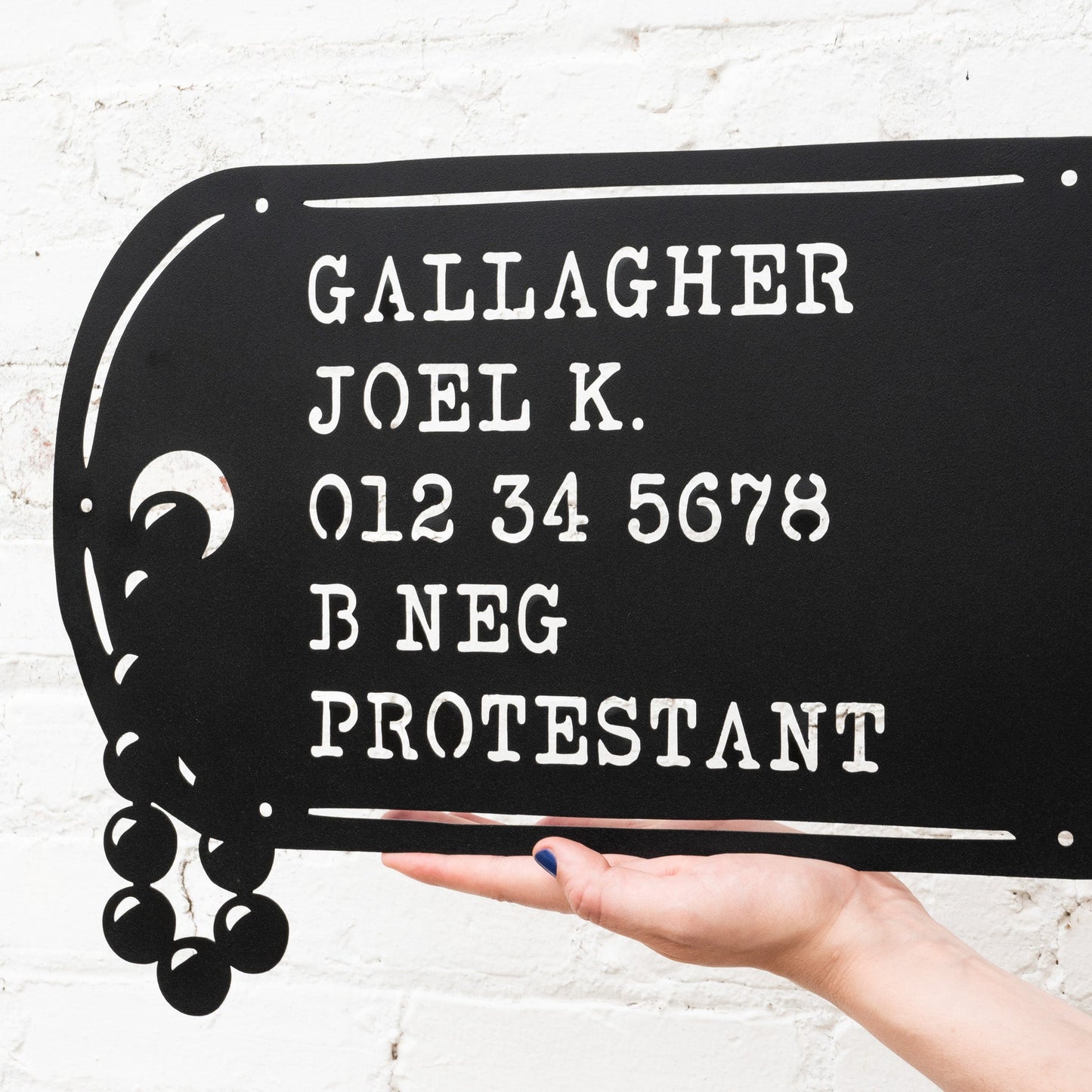 Military Dog Tag Monogram