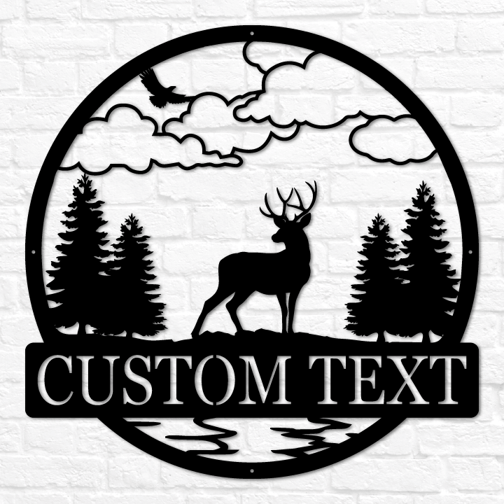 Deer Buck Outdoor Monogram