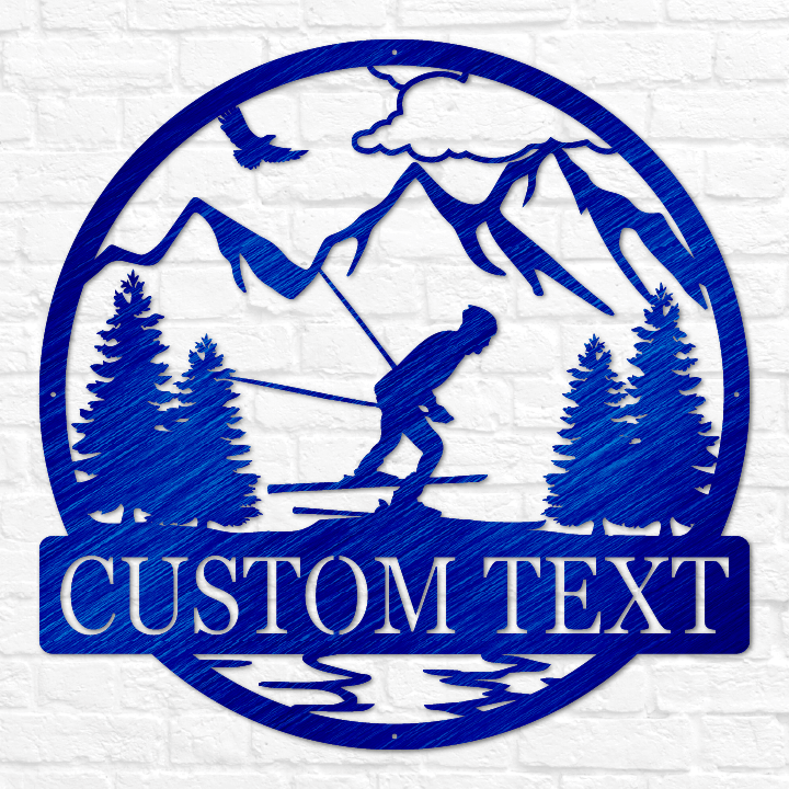 Downhill Skiing Outdoor Monogram