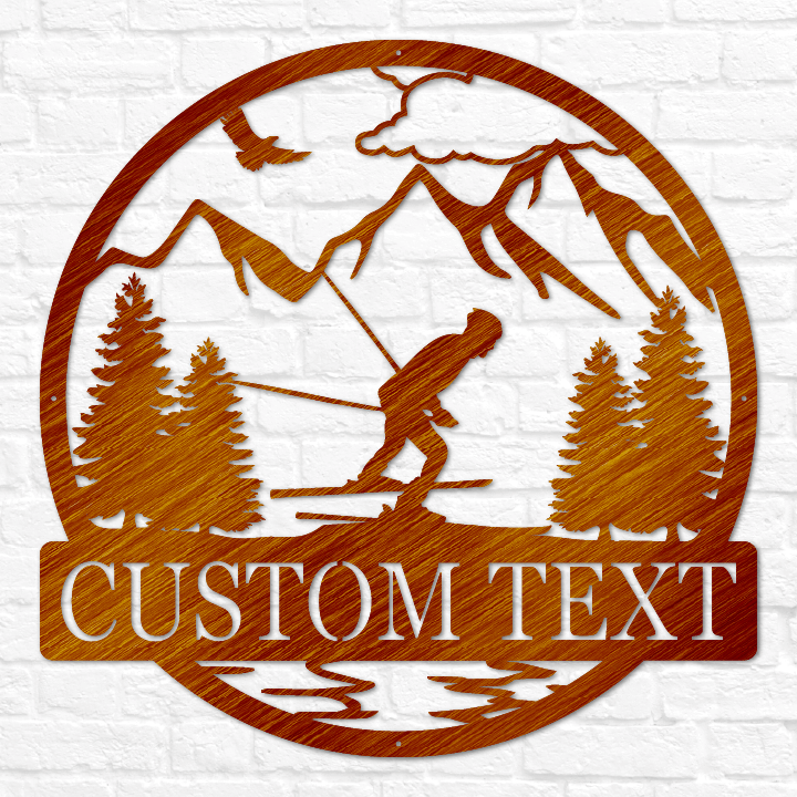 Downhill Skiing Outdoor Monogram