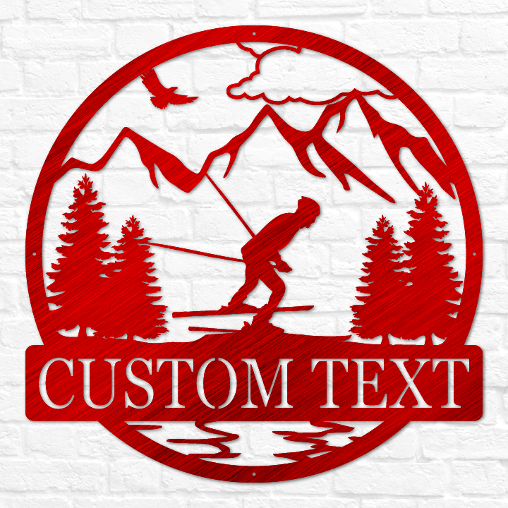 Downhill Skiing Outdoor Monogram