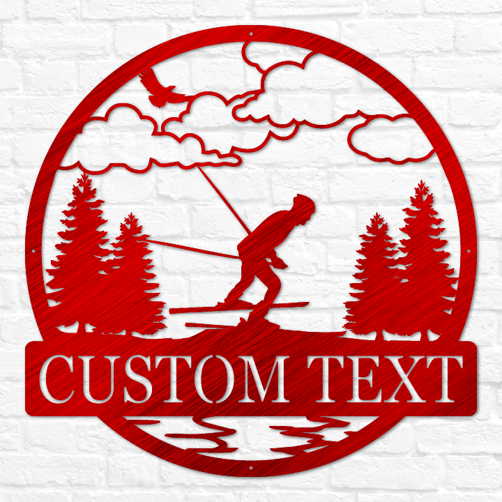 Downhill Skiing Outdoor Monogram