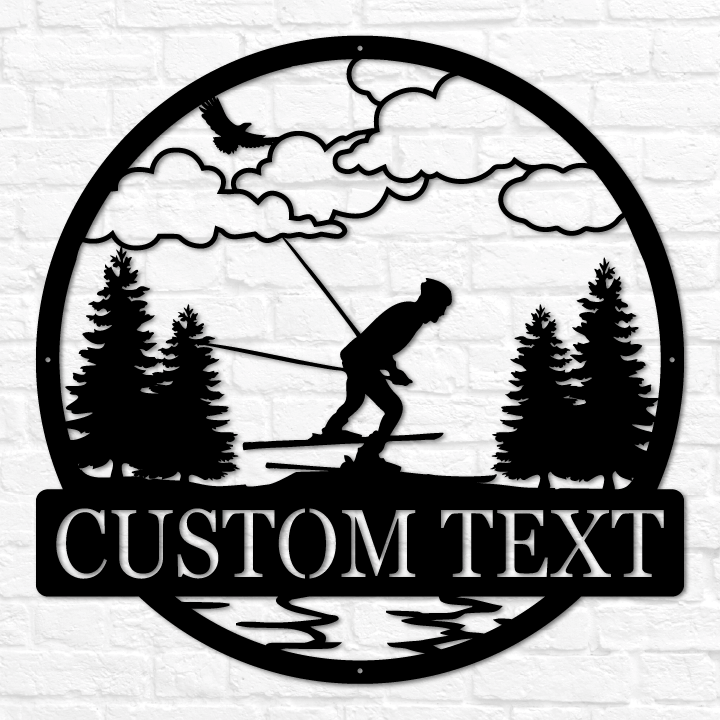 Downhill Skiing Outdoor Monogram