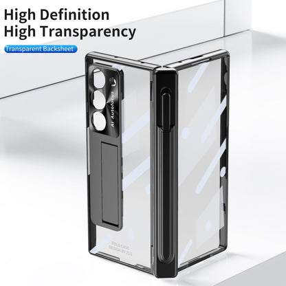 Magnetic Hinge Plating Case For Galaxy Z Fold6 Fold5 Fold4 Fold3 With Double Hinge Protector