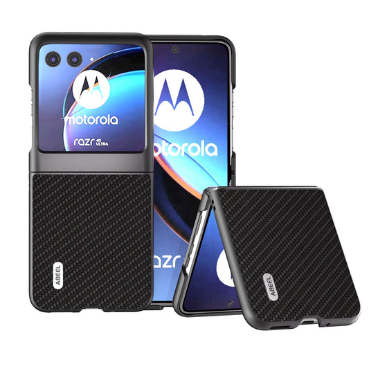 Motorola Razr 40 Ultra 2023 Case Luxury Carbon Fiber Pattern Cover