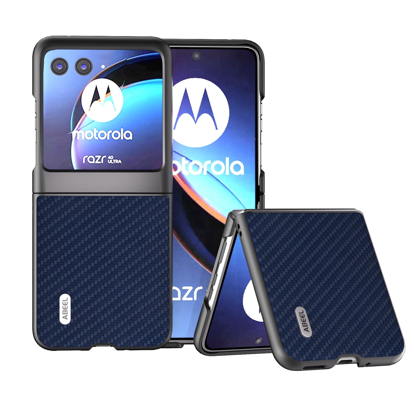 Motorola Razr 40 Ultra 2023 Case Luxury Carbon Fiber Pattern Cover